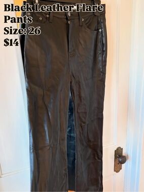 pistola Black Faux Leather Pants